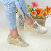 Pantofi Casual Dama din Piele Naturala,Linda,bej
